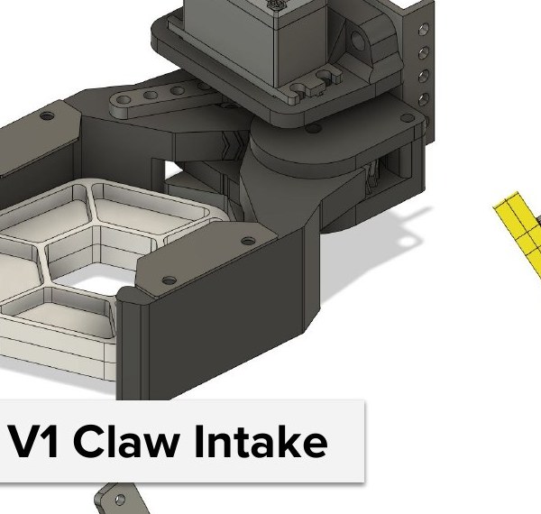 Roboctopi V1 claw intake CAD model