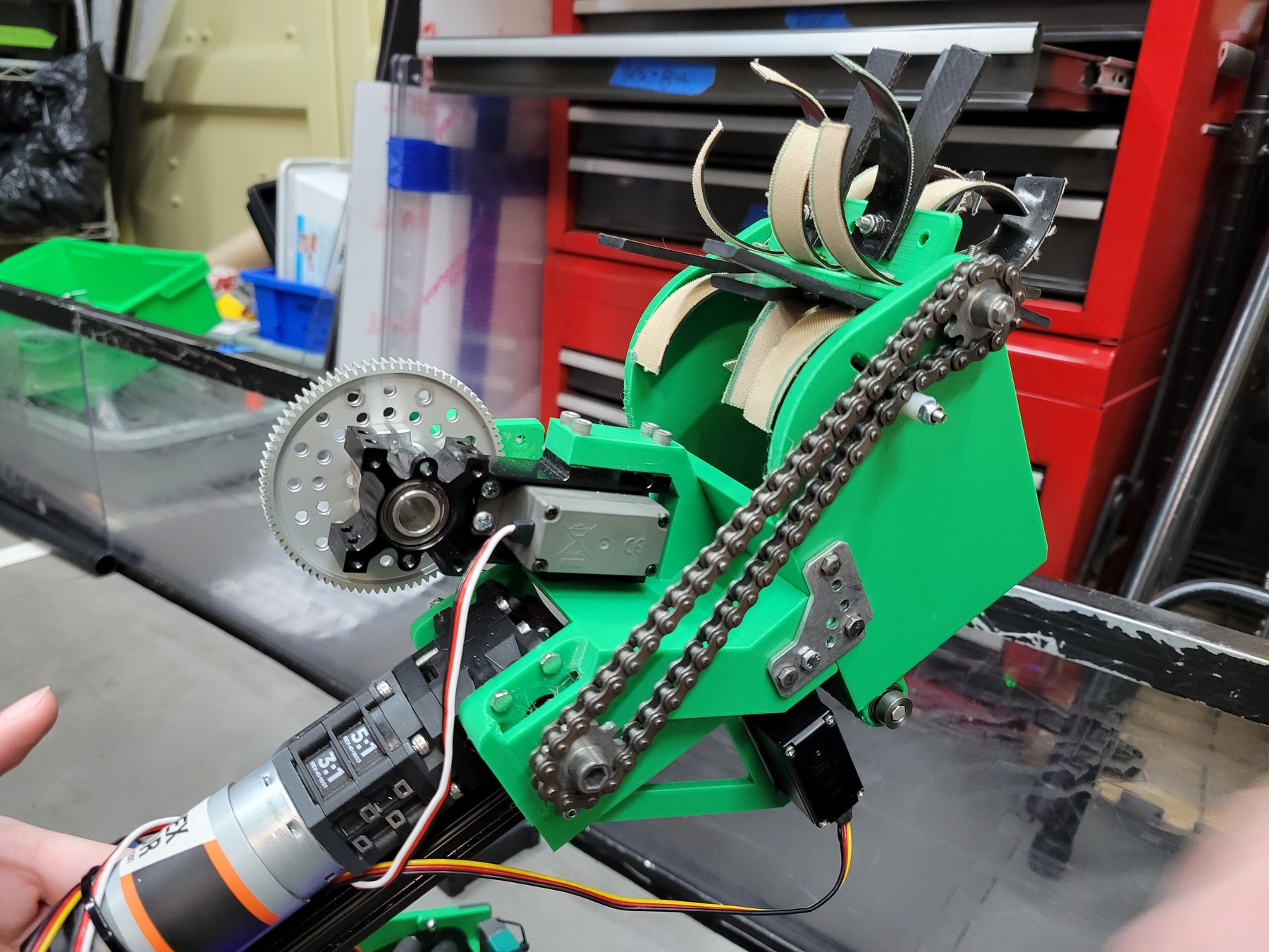 Close view of Tonk's turret and scoring mechanism