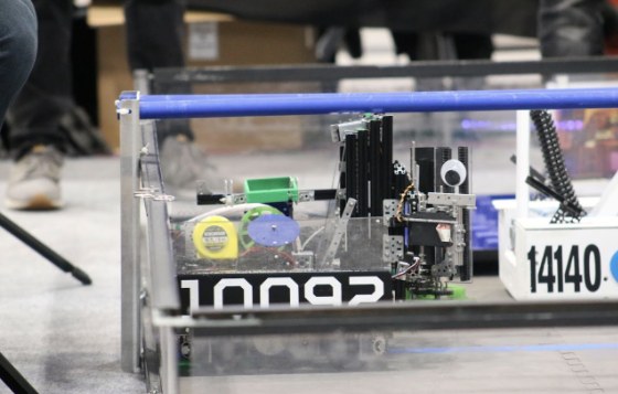 Yoshi, the 2019 to 2020 FTC robot on the competition field
